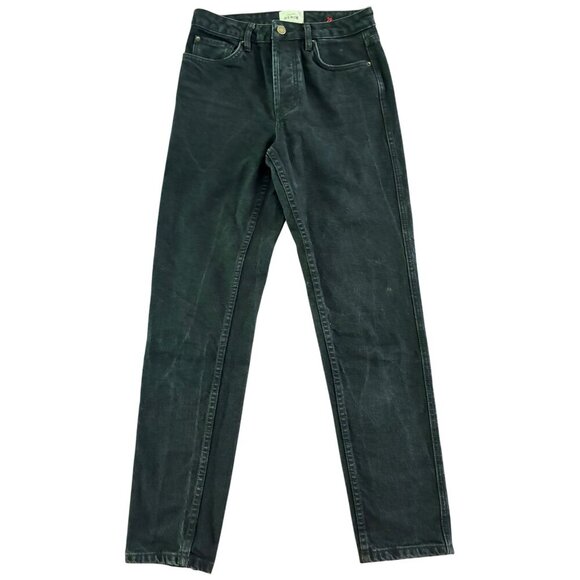 Sezane Denim High Rise Button Fly Brut Jeans in Black Gray Size 28 - Picture 2 of 13